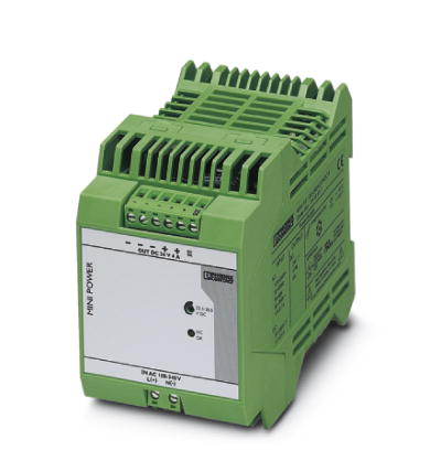 Phoenix Contact Switching Power Supply; MINI-PS-100-240AC/24DC/4; 24VDC OUT; 4A; 85-264VAC / 90-350VDC IN; Single Phase; DIN Rail Mount; Plastic
